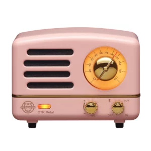 MUZEN OTR Metal Portable FM Radio Bluetooth Speaker - Pink